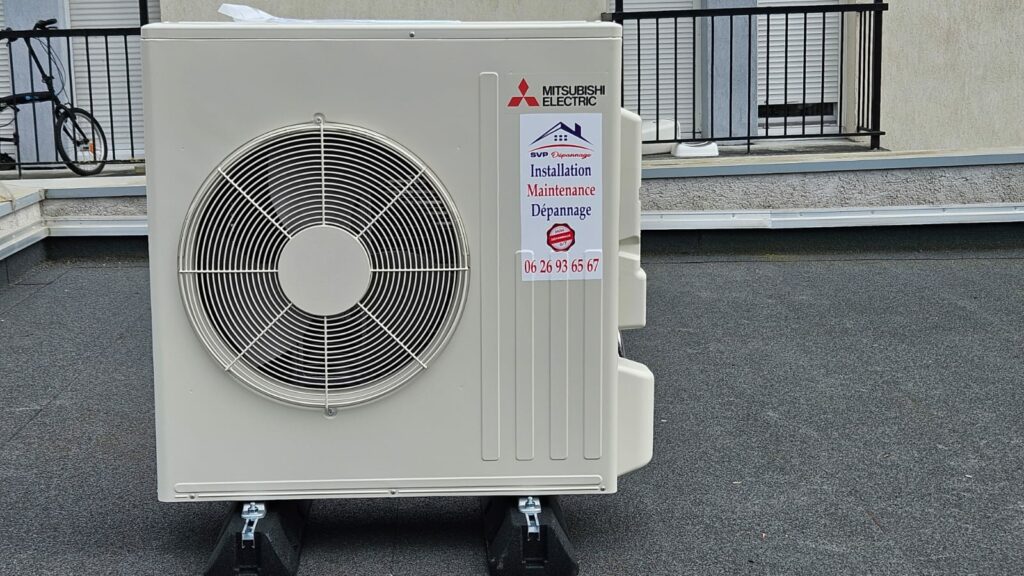 Installation pompe à chaleur air air Mitsubishi à Neuilly-Plaisance (3)